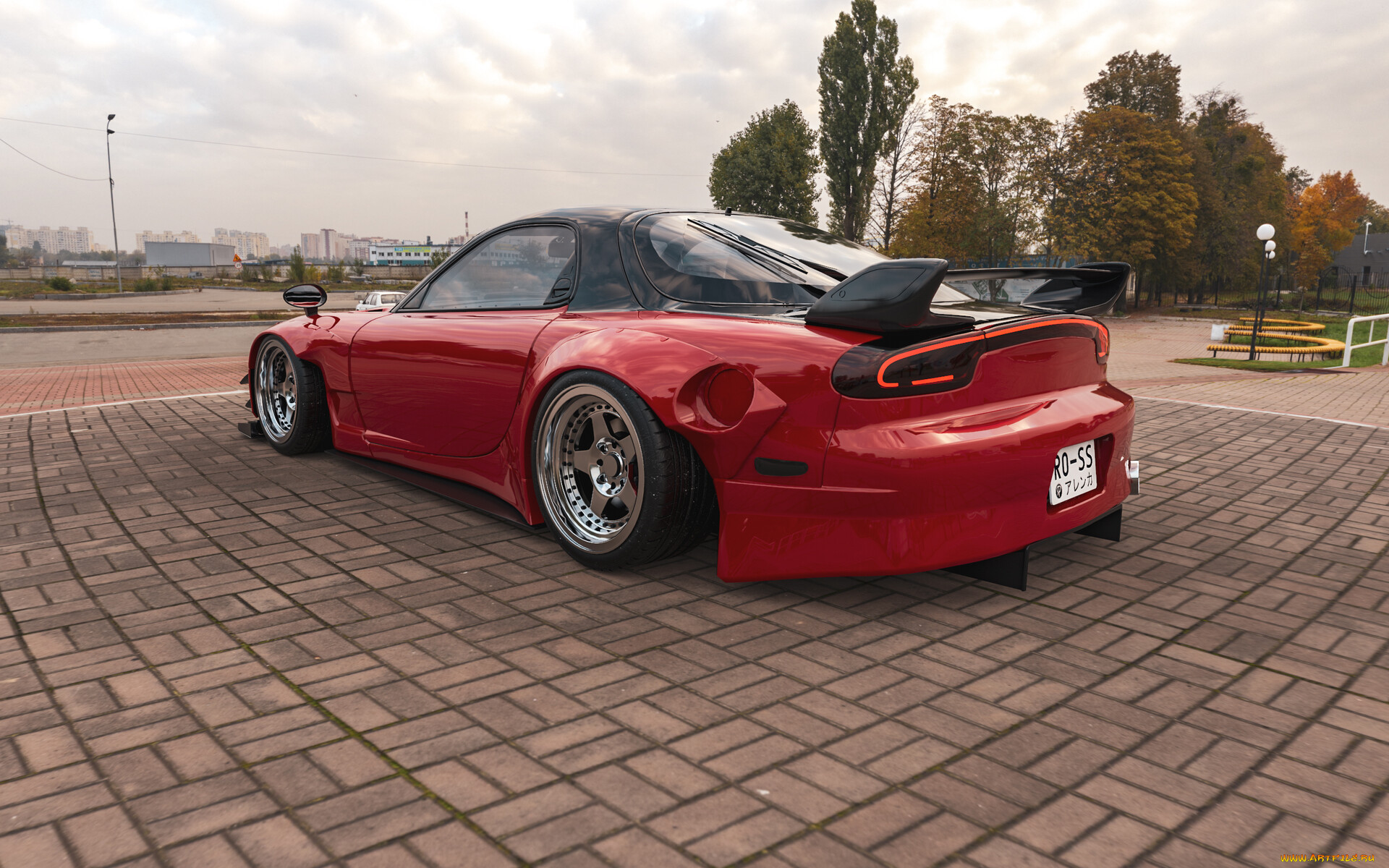 mazda rx7 red lady, ,  , mazda, rx7, red, lady